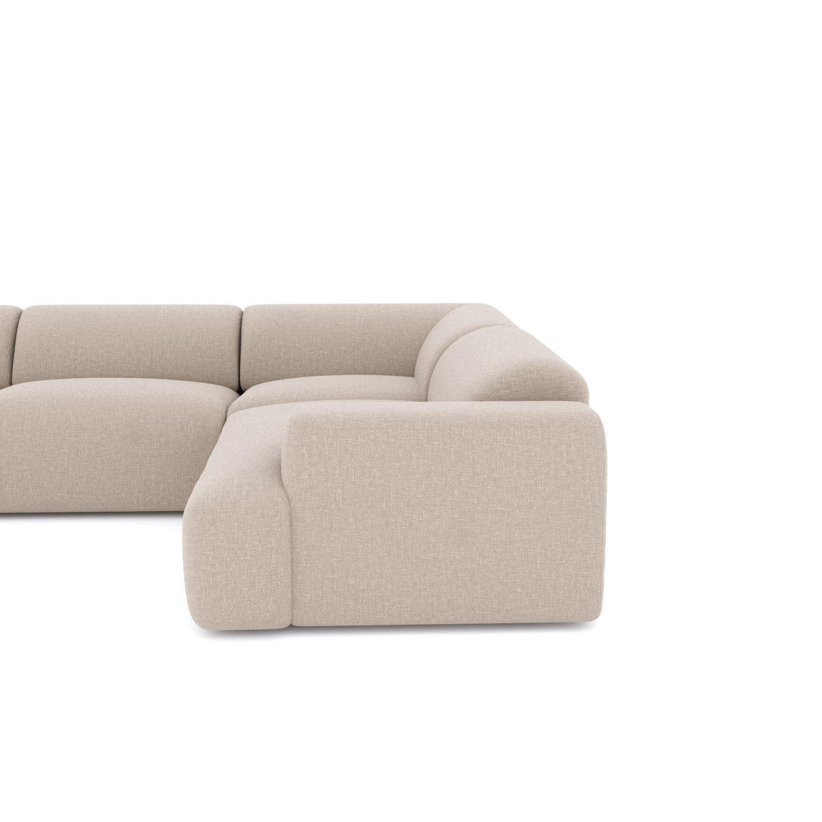 WOHNLANDSCHAFT Rastergewebe Beige 354cm - Beige, Textil (354/73/200cm) - Sia Home