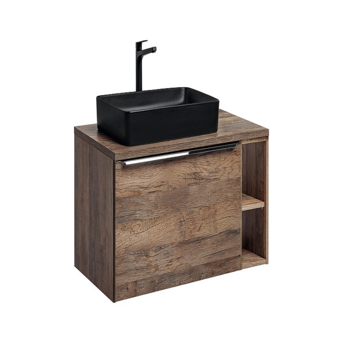 WASCHTISCHKOMBI 100 cm 4Teile -Santa Fe Oka S BM220 in Santa Fe Vintage Eiche - Eichefarben, Holz (100/46/46cm)