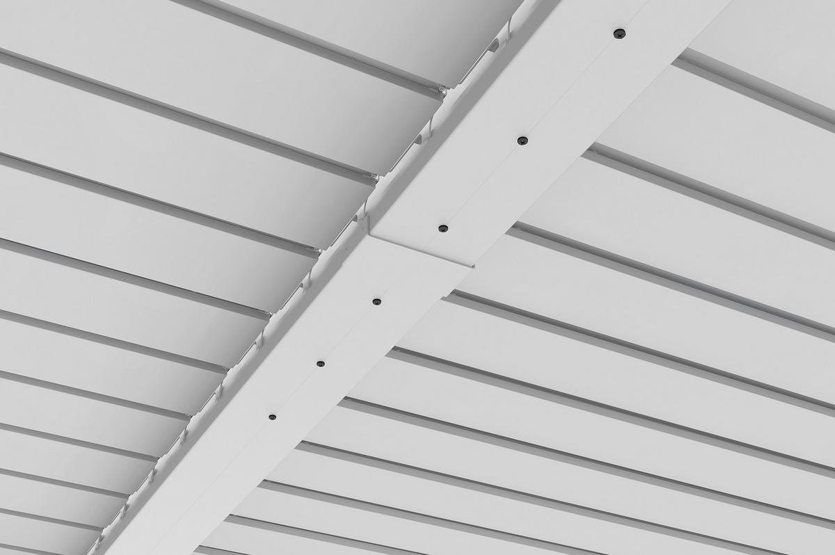 PERGOLA BIOKLIMATISCHE SELBSTTRAGENDE Piana weißem 4m x 3m - Weiß, Metall (304/218/304cm) - Cazeboo