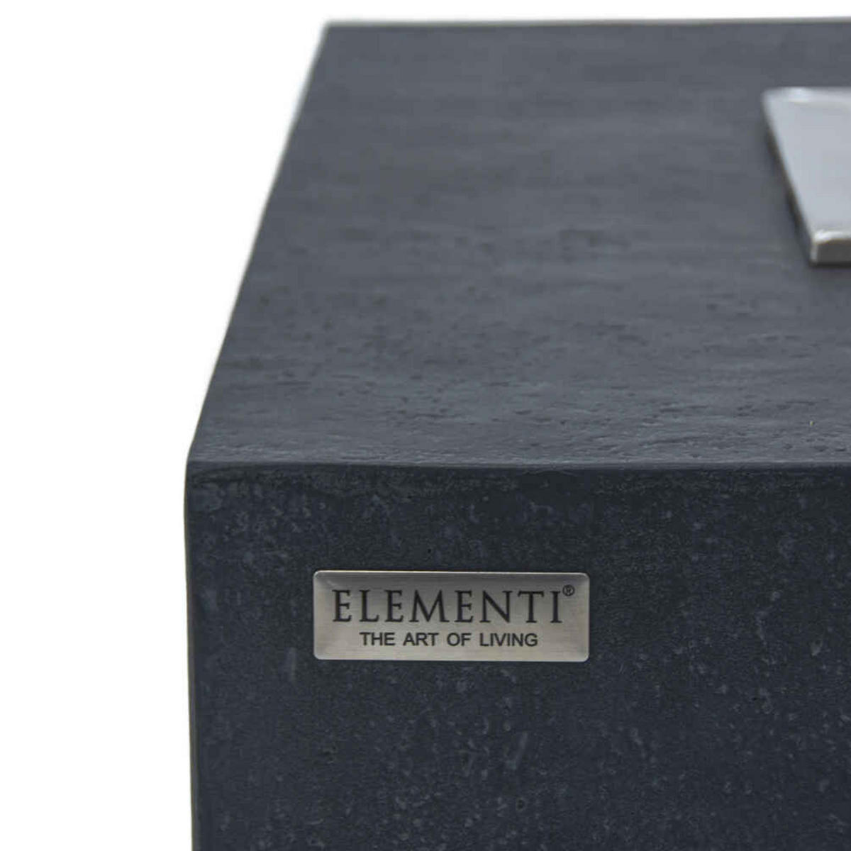 FEUERTISCH HAMPTON Gasfeuerstelle aus GF-Beton 142/35/35 cm - Dunkelgrau, Naturmaterialien (81/35/142cm) - Elementi