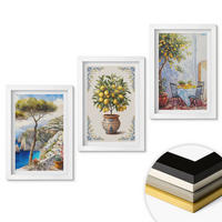 WANDBILDER 3er-Set - 20x30 cm Weißer Rahmen - Tisch aus Zitronenbaum - Weiß, Kunststoff (20/30cm) - ArtPrintCave