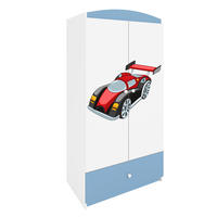 KINDERKLEIDERSCHRANK Rennwagen - Blau, Holzwerkstoff (90/175/52cm) - RAUMHIRSCH FURNITURE