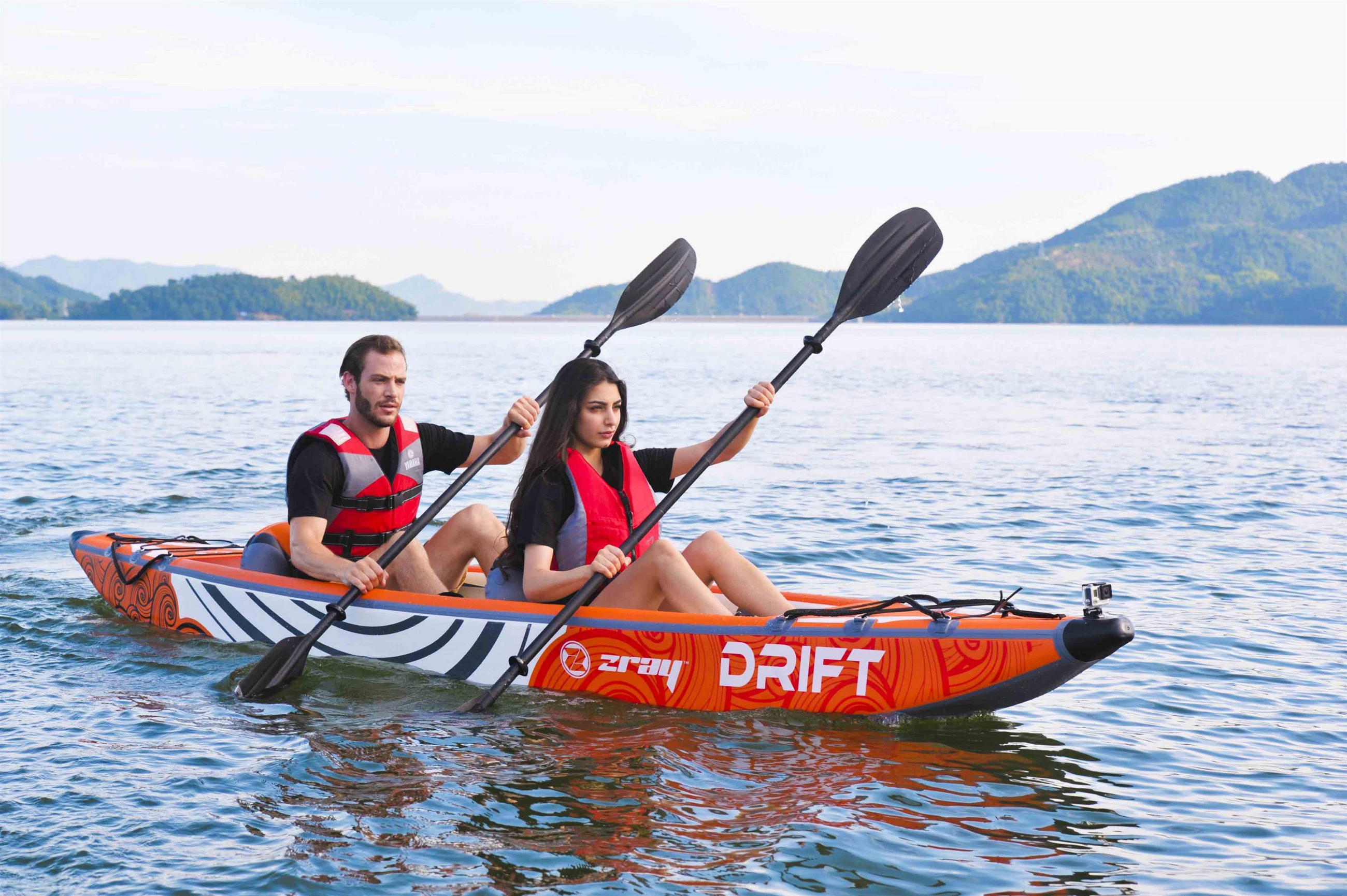 KAJAK-PADDEL 2 in 1 für Stand-Up-Paddle Board 165 - 210 cm verstellbar schwarz - Schwarz, Kunststoff (210/42/20cm) - Zray