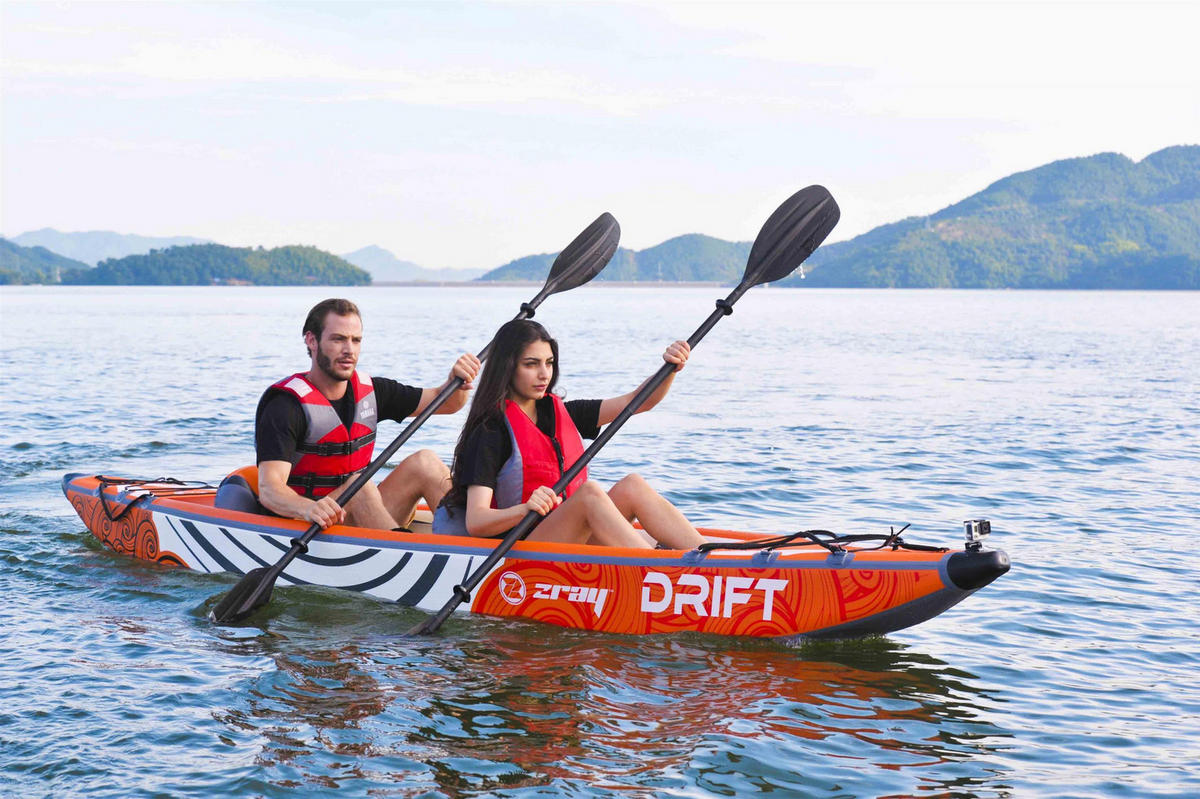 KAJAK-PADDEL 2 in 1 für Stand-Up-Paddle Board 165 - 210 cm verstellbar schwarz - Schwarz, Kunststoff (210/42/20cm) - Zray