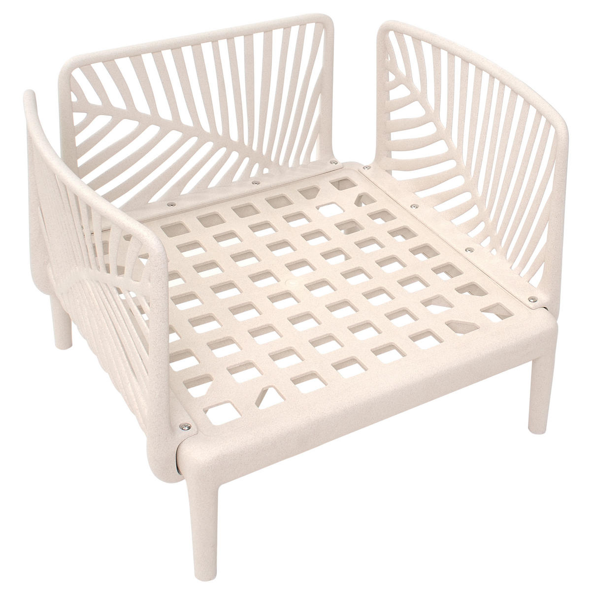 GARTENSESSEL Hellbeige Saturnia - Beige, Kunststoff (68/78/68cm) - Beliani