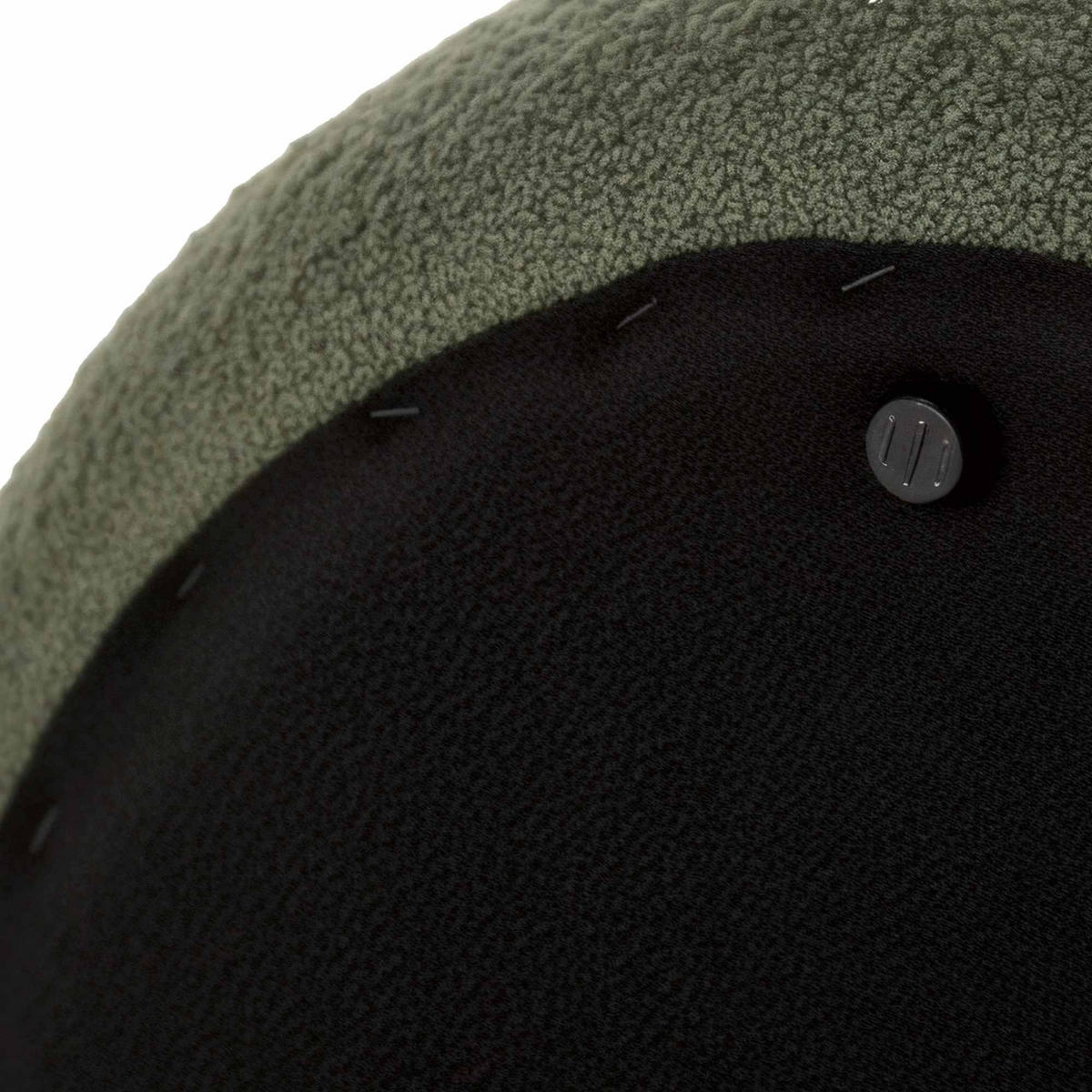 HOCKER oval 52/48/32 cm Stoff Dunkelgrün - Dunkelgrün, Holz/Textil (52/32/48cm) - CLP