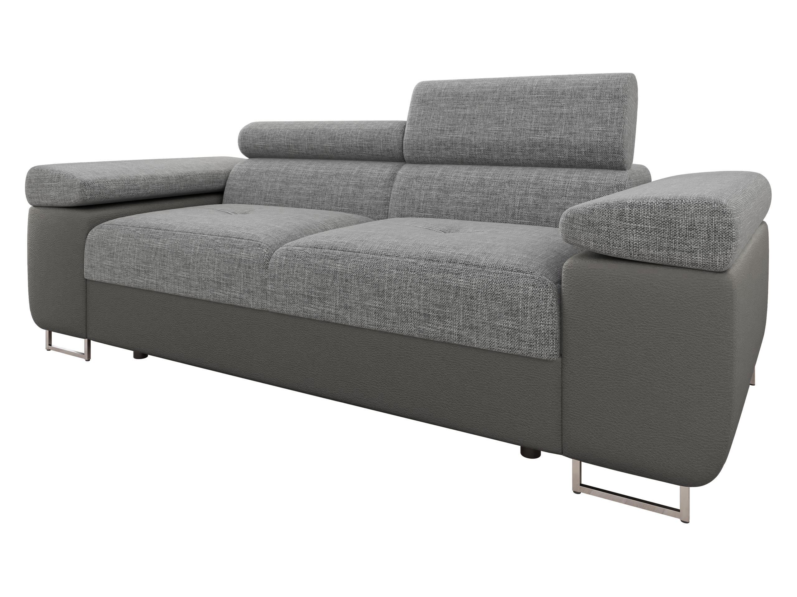 CANAPEA Torezio 2 - grej, material textil/lemn (198/90/102cm) - MIRJAN24