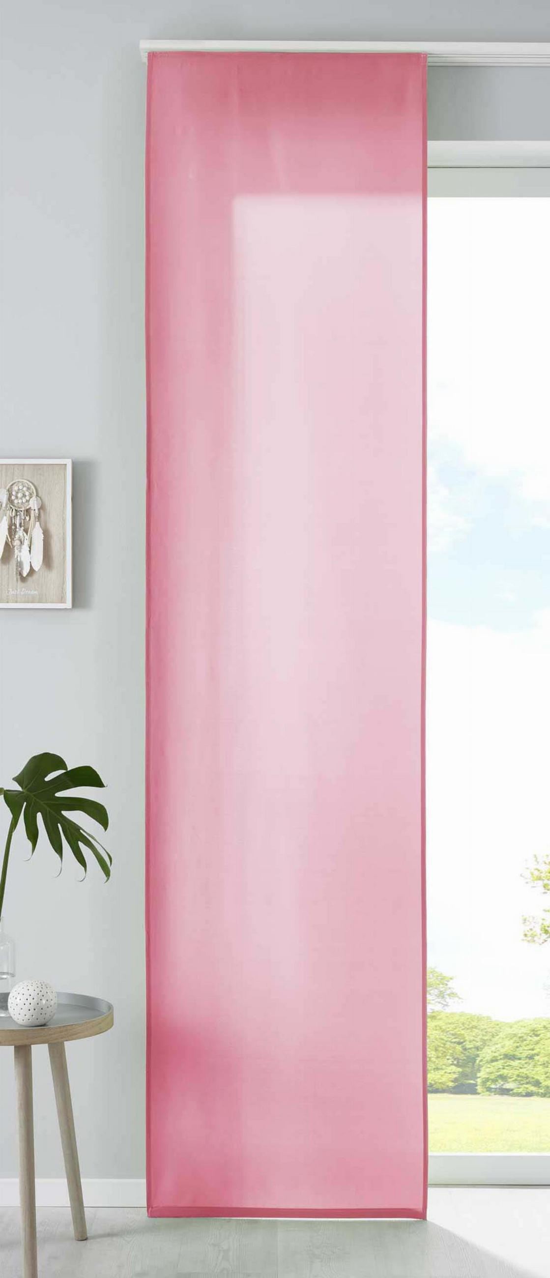 FLÄCHENVORHANG Mikrofaser 245x60 cm Pink - Pink, Textil (60/245cm)