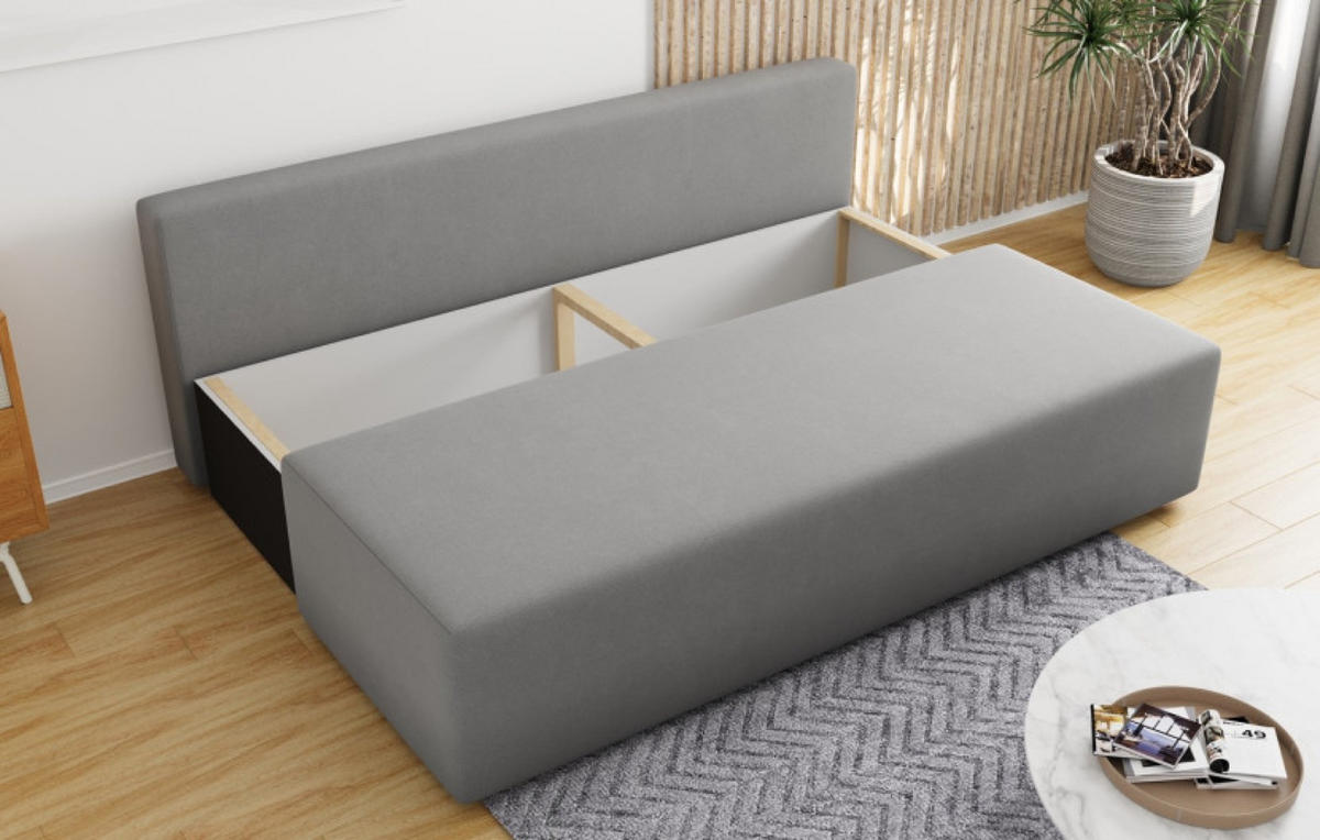 SOFA Granat Blau REDOX Ausziehbar Ohne Armlehnen - Blau, Textil (196/92/85cm) - Sepro Meble