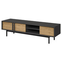 TV-LOWBOARD Alsy 3D AL09 - Eichefarben/Anthrazit, Holzwerkstoff/Kunststoff (163/43/43cm) - MIRJAN24