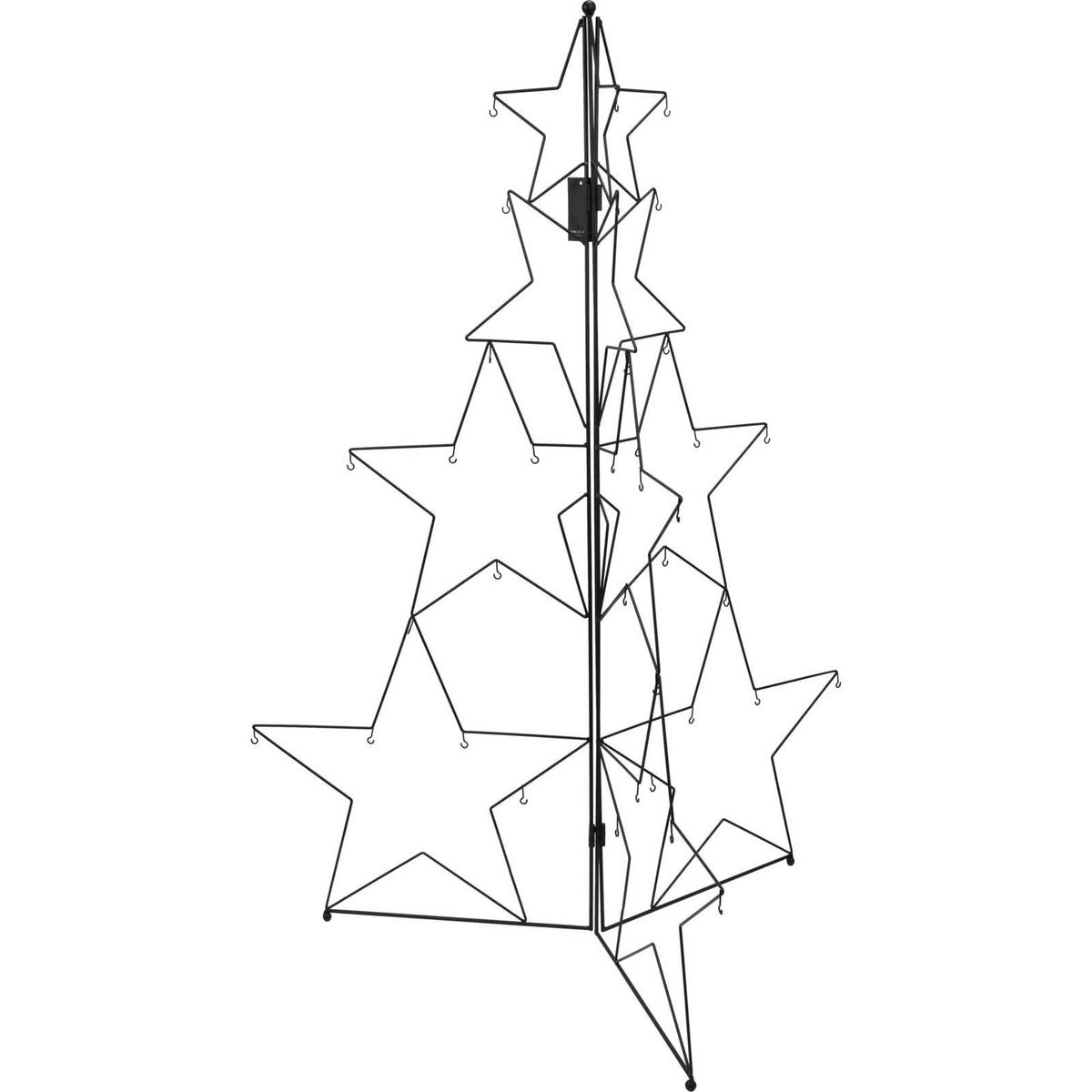 DEKORATION Weihnachtsbaumfigur 110 cm - Schwarz, Metall (43/110/87cm) - Home Styling Collection