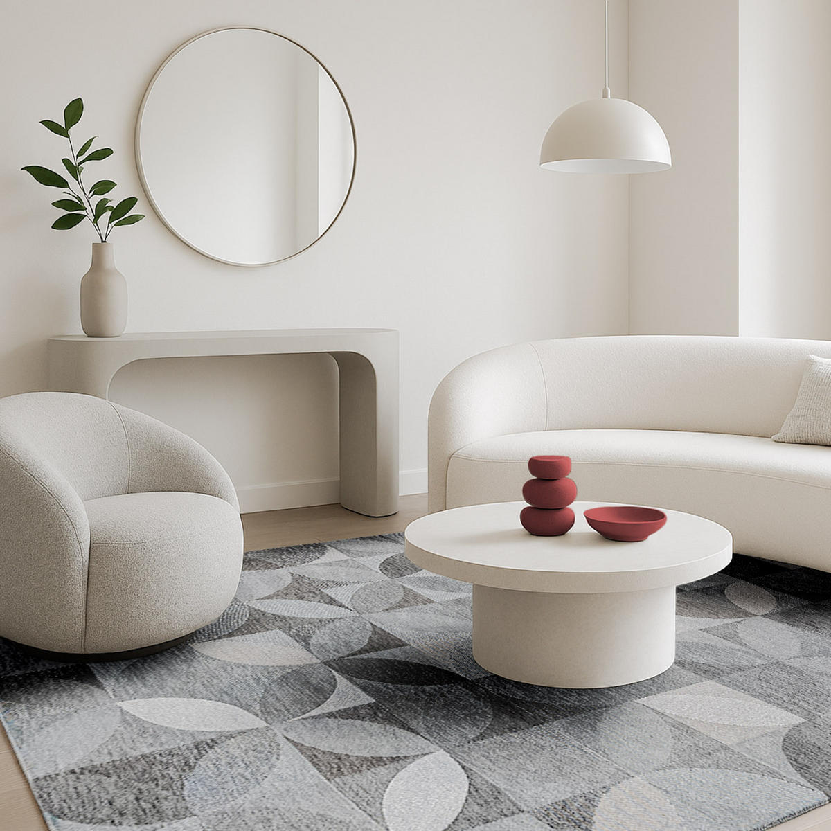 TEPPICH Rock Crystal Lola&Moi 200/280 cm - Silberfarben, Kunststoff/Textil (200/280cm) - Lola&Moi