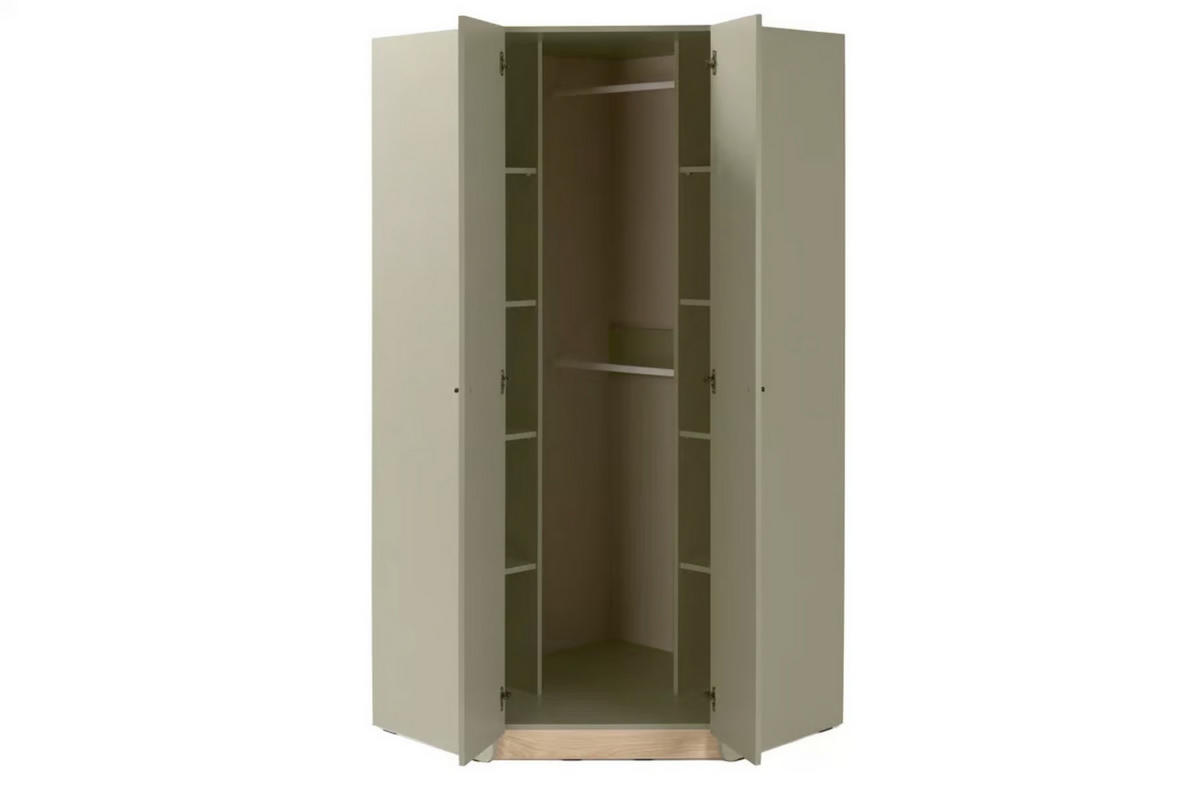 KINDERECKSCHRANK ALBI 02 zweitürig 95/95/195 in Eukalyptus / Baltic Düne Eiche - Alteiche/Eukalyptusholzfarben, Holzwerkstoff (95/195/95cm) - Deine Möbel 24