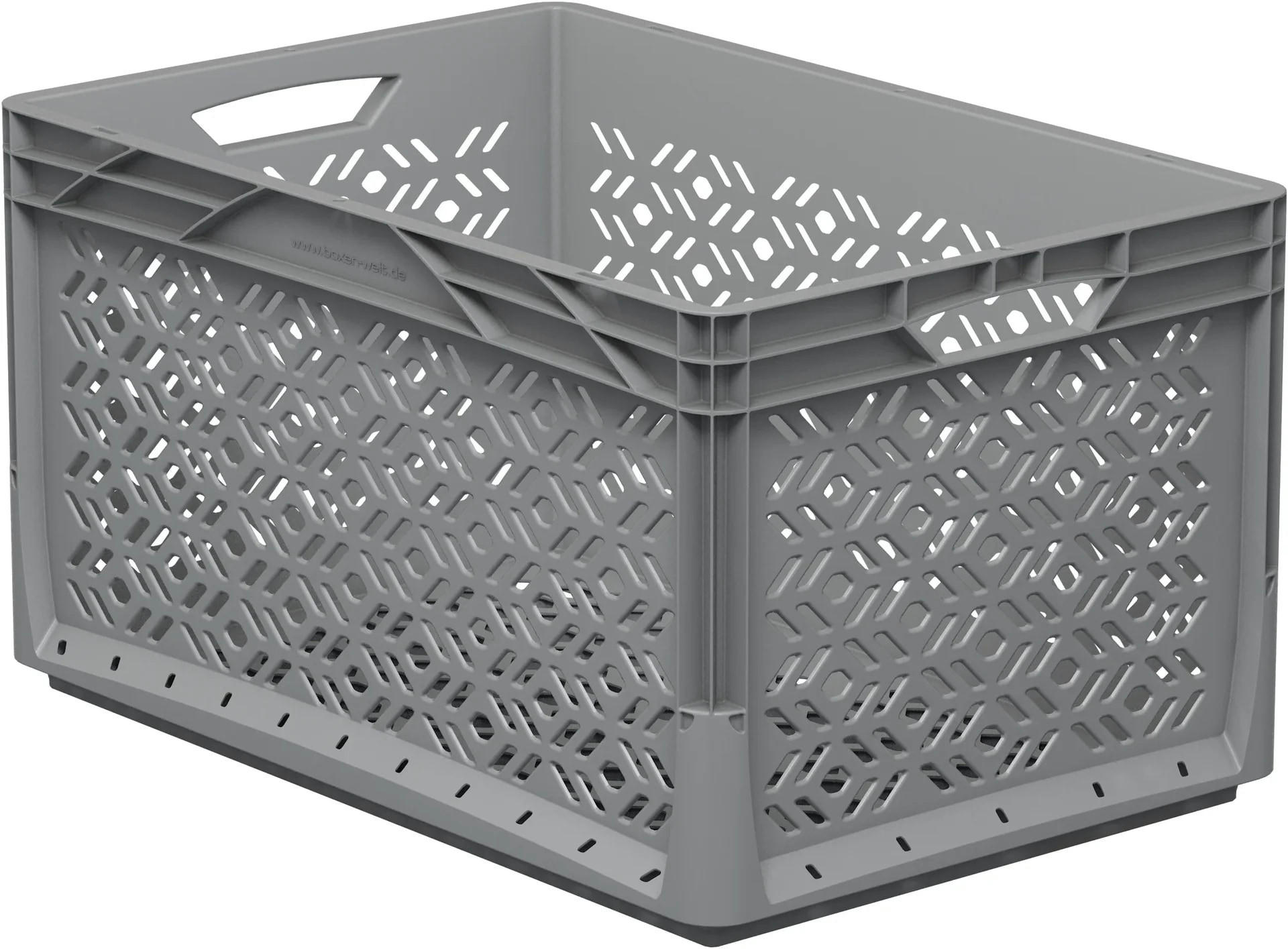 EUROBOX 60x40x32cm durchbrochen grau 62l - Grau, Kunststoff (40/32.5/60cm) - Westfalia