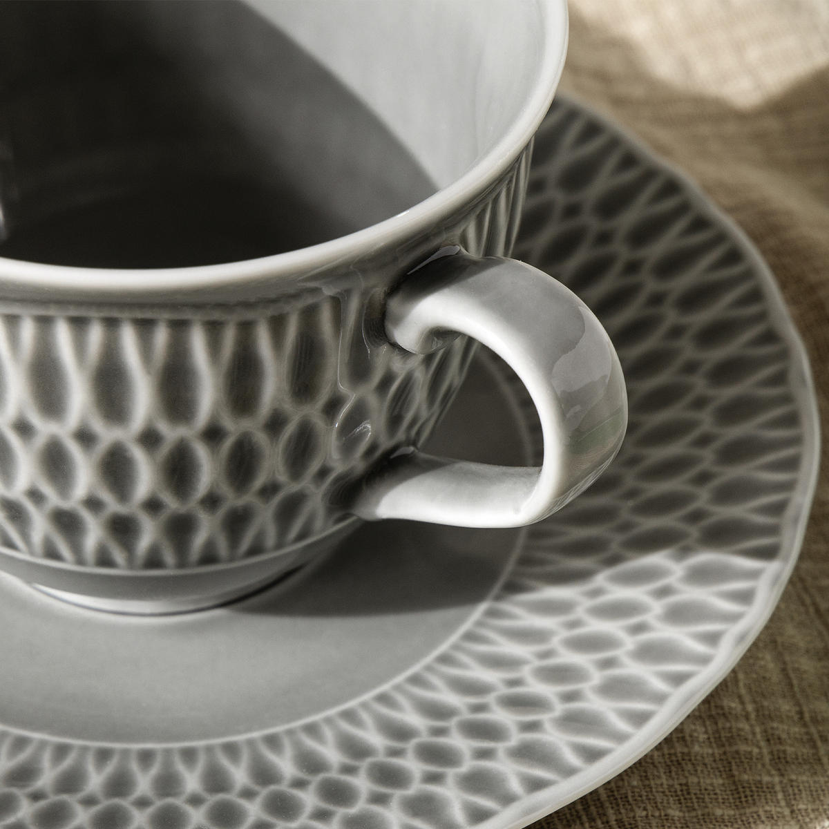 KAFFESERVICE CMIELOW SOFIA Kaffetassen-Set - Grau, Keramik (15.7/7.5/15.7cm) - KONSIMO®