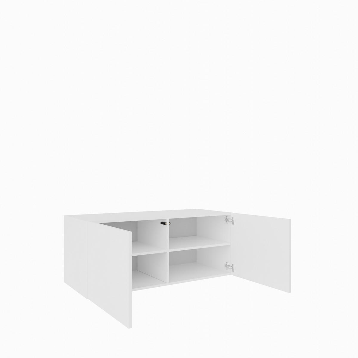 LOWBOARD MIVO 100/41/40 cm, Hängender TV-Schrank Weiß - Weiß, Holzwerkstoff (100/41/40cm) - MASSENO