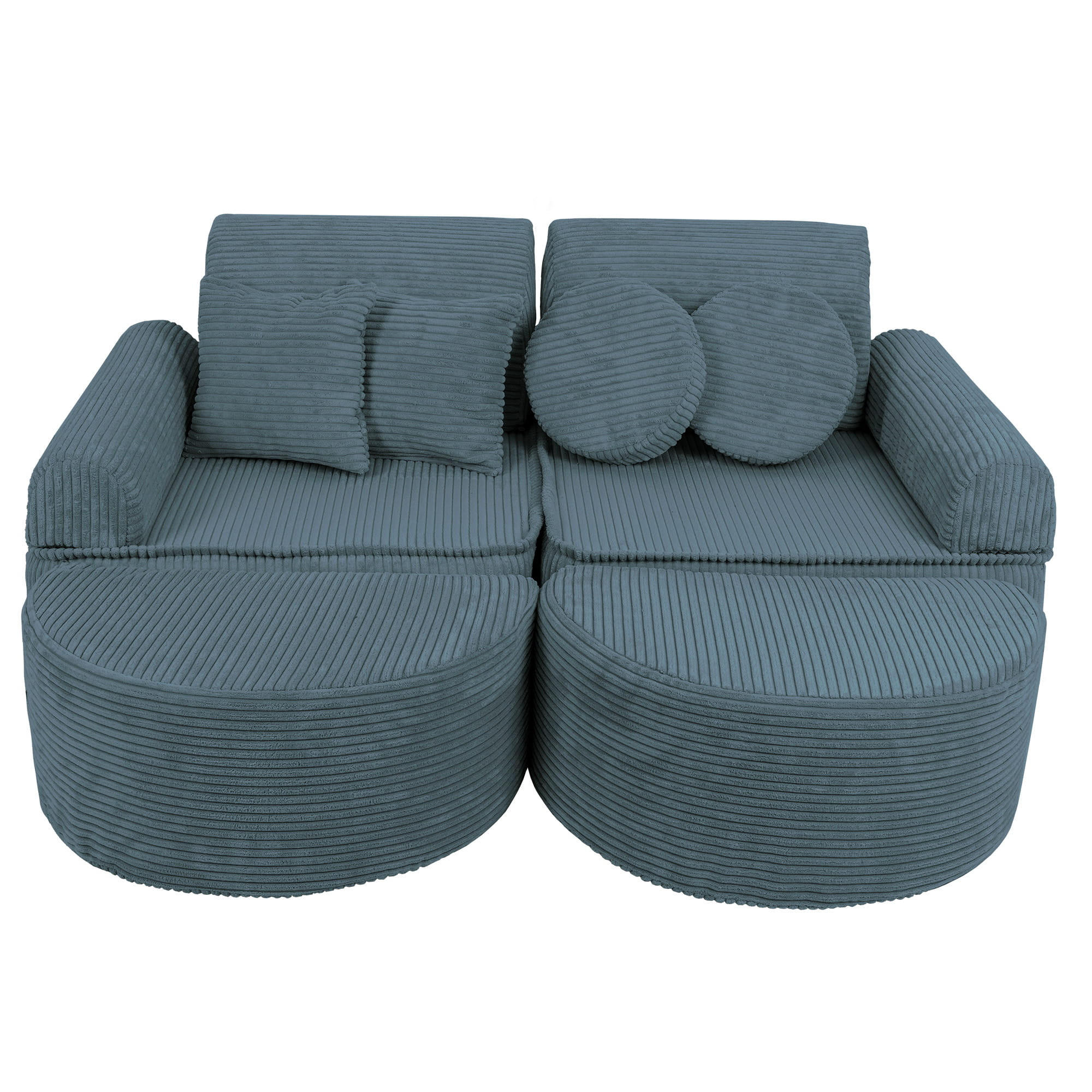 KINDERSOFA, Aesthetic, Pocket Max, Türkis - Türkis, Textil (120/25/60cm) - MeowBaby