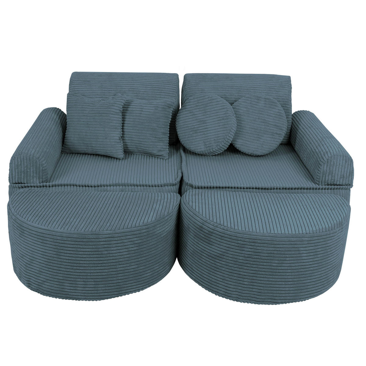 KINDERSOFA, Aesthetic, Pocket Max, Türkis - Türkis, Textil (120/25/60cm) - MeowBaby