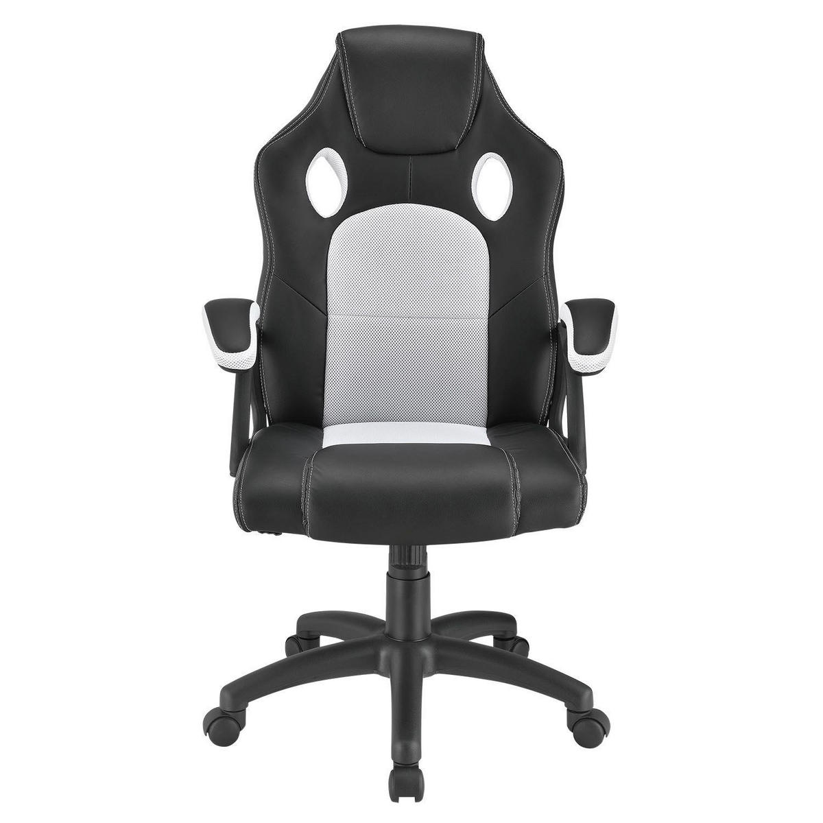 SCHREIBTISCHSTUHL Montreal weiß - Weiß, Textil (47/111/52cm) - Juskys