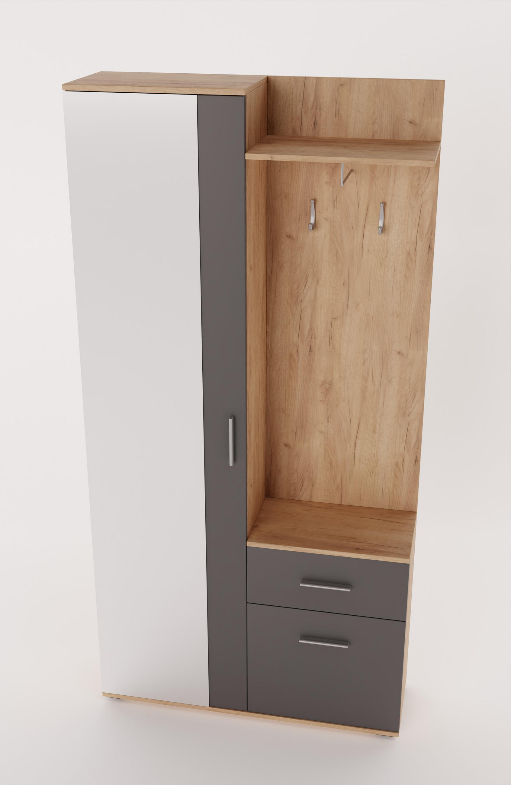 Masseno Garderobenschrank Eiche 97x195x30 cm