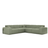 ECKSOFA Celes Premium In Sven - Grün, Holzwerkstoff/Textil (246/246cm) - Fun Möbel