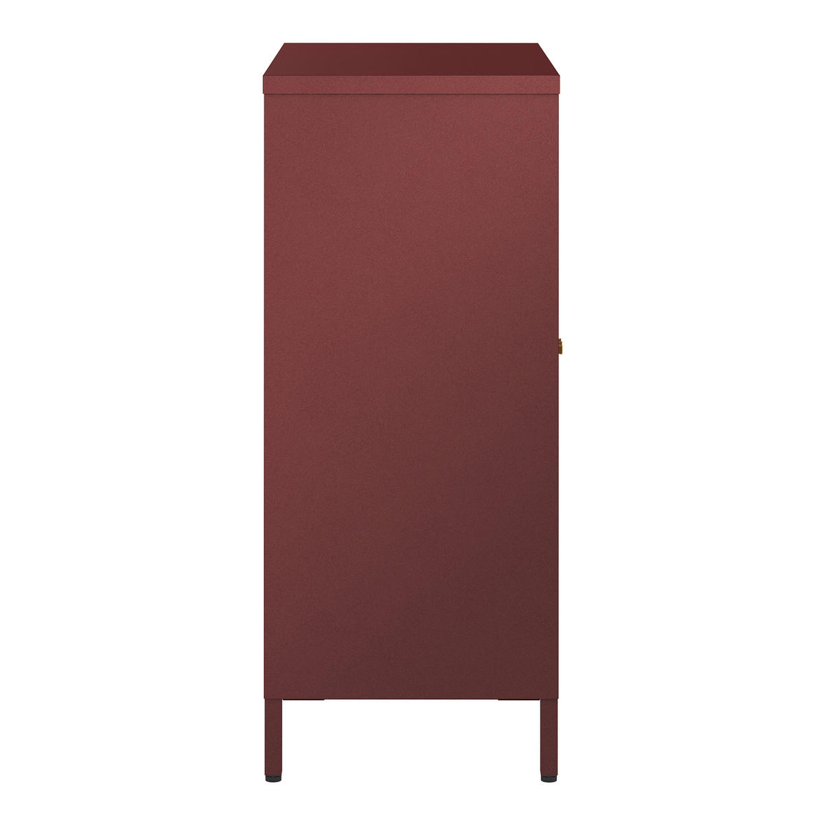 VITRINE Säkylä - Transparent/Bordeaux, Glas/Metall (64/84/35cm) - [en.casa]