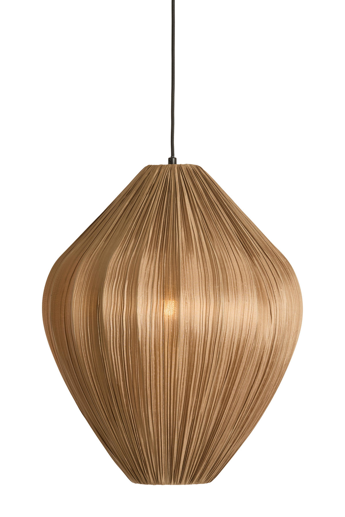 HANGELEUCHTE Verita Bronze 47/47/55 cm - Messingfarben, Textil (47/47/55cm) - Light & Living