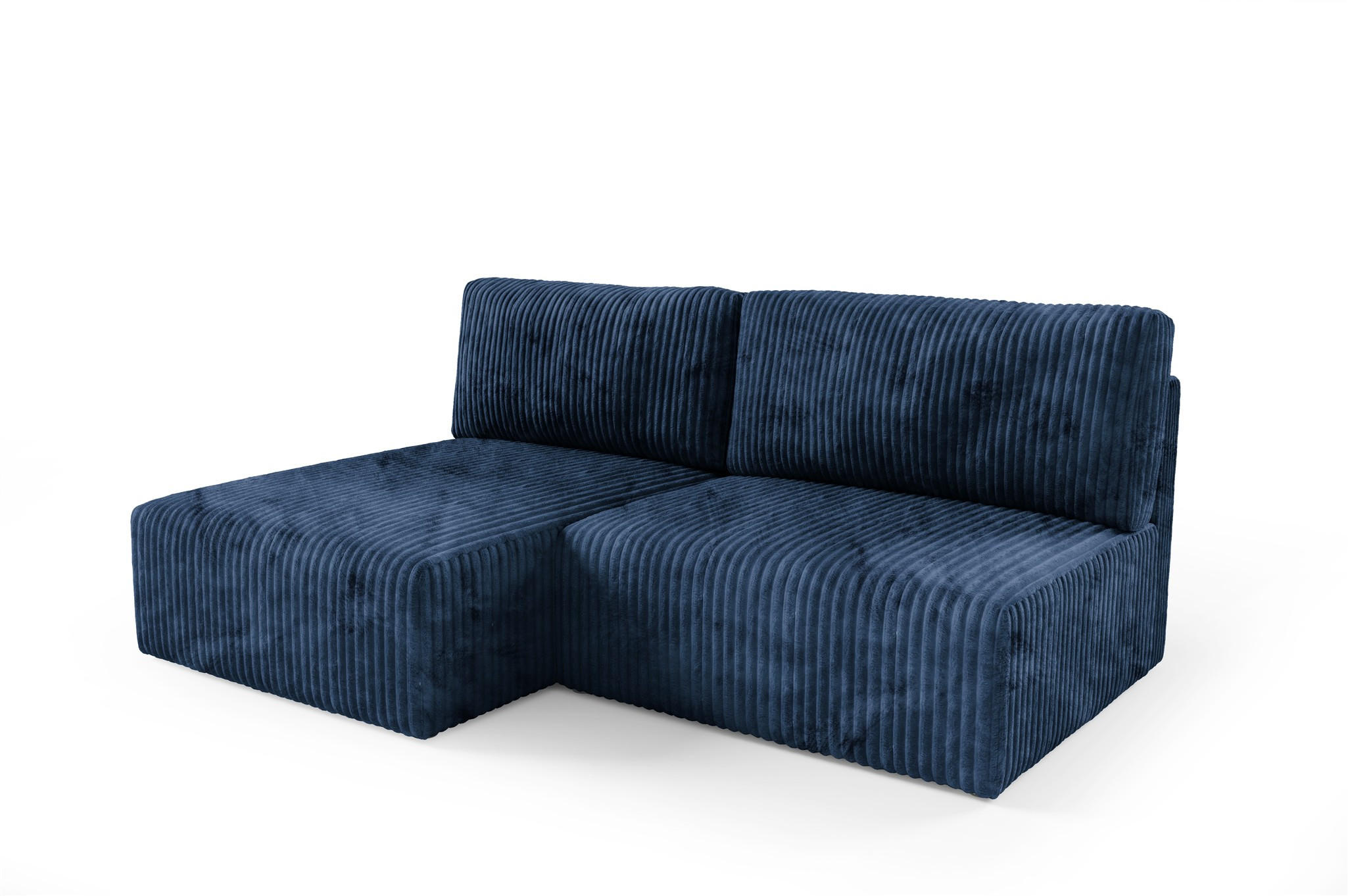 ECKSOFA Natalia Xs - Dunkelblau, Holzwerkstoff/Textil (149/210cm) - Fun Möbel