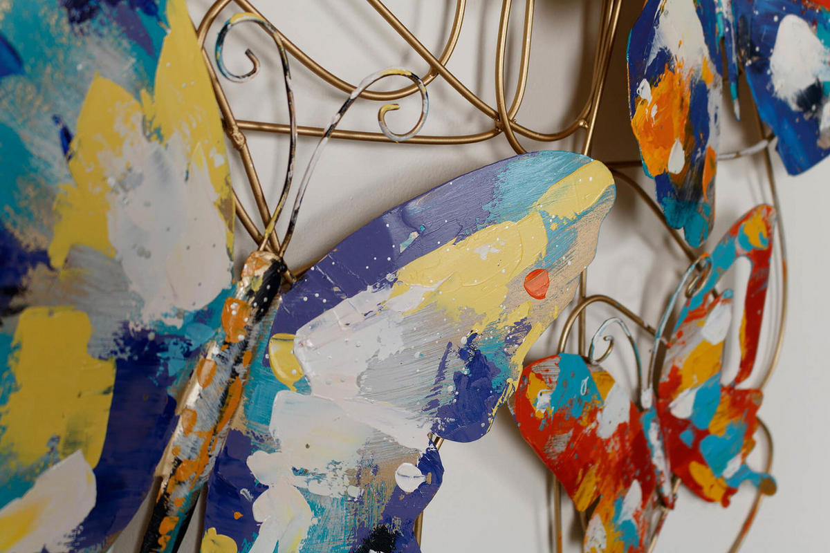 WANDDEKO Bunt 60/60 cm - Multicolor, Metall (2.3/60/4cm) - KUNSTLOFT