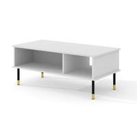 COUCHTISCH Weiß, Gold 110/45/55 - Weiß, Holzwerkstoff (55/110/45cm) - RAUMHIRSCH FURNITURE