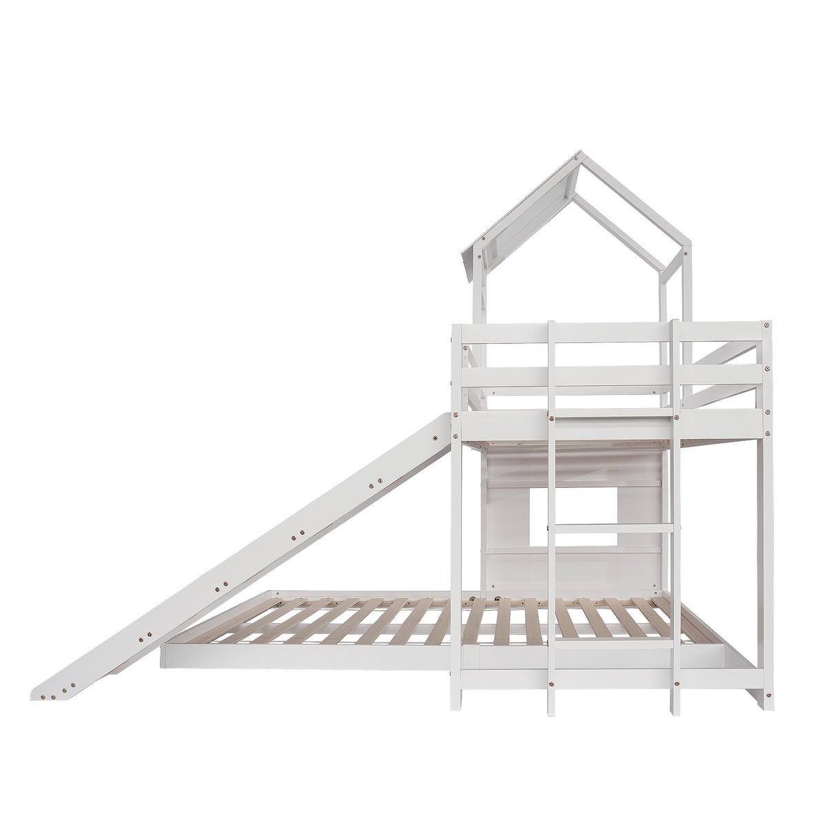 ETAGENBETT 90/200 cm + 140/200 cm Weiß - Weiß, Holz - Raumix