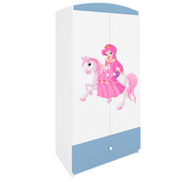 KINDERKLEIDERSCHRANK Prinzessin II - Blau, Holzwerkstoff (90/175/52cm) - RAUMHIRSCH FURNITURE