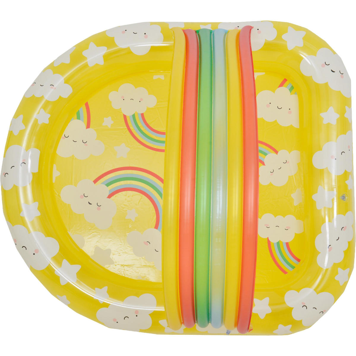 PLANSCHBECKEN Regenbogen 144 x 128 x 84 cm mit Bogen Spielpool - Gelb, Kunststoff (144/128/84cm) - Avenli