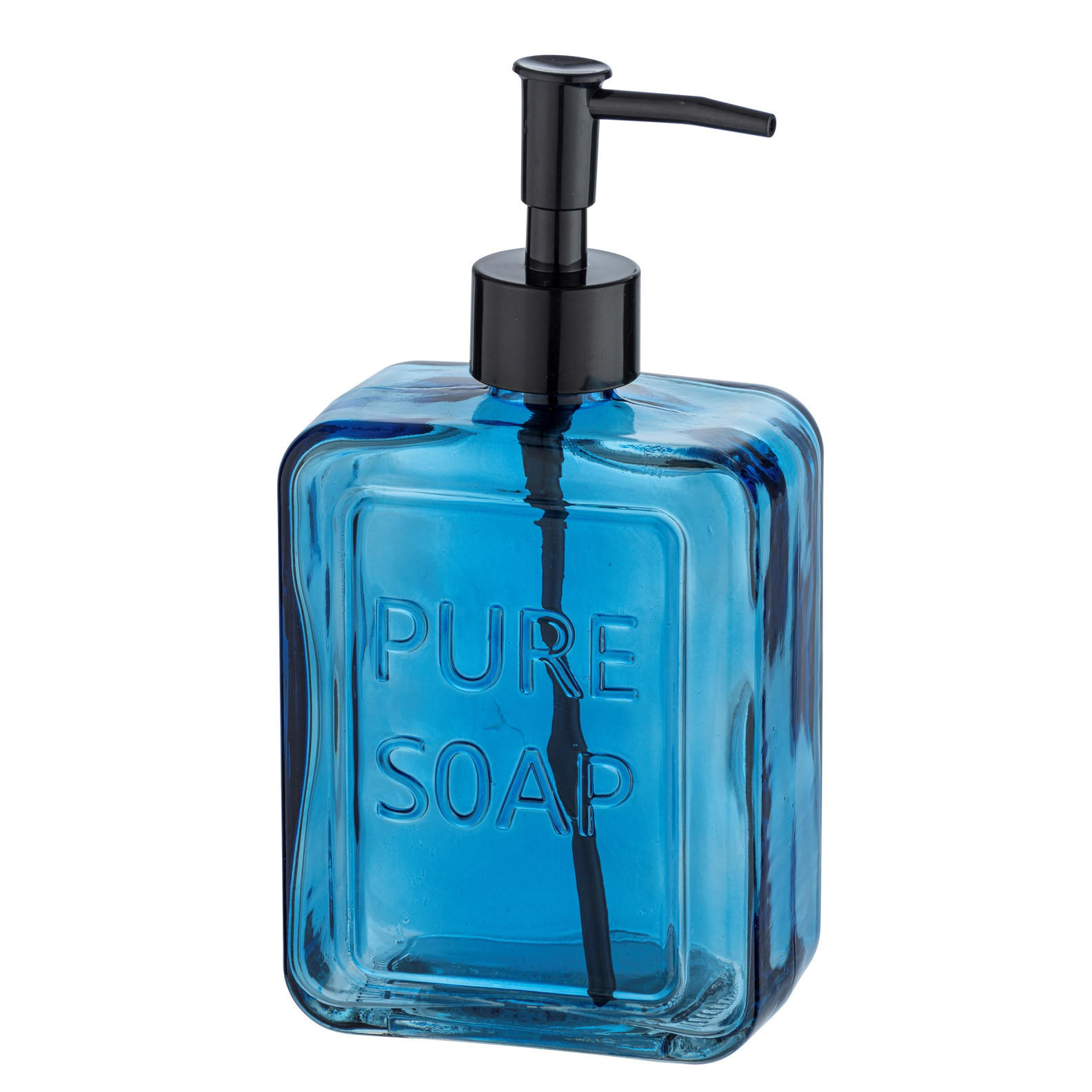 Wenko Seifenspender Blau 9.5x20x6 cm