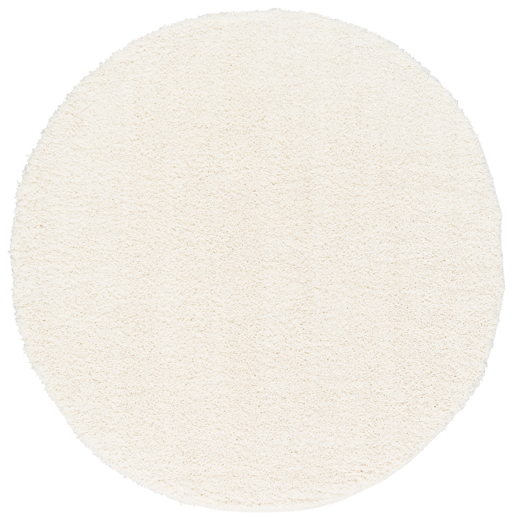 HOCHFLOR LANGFLOR TEPPICH ALOHA RUND - Weiß, Textil (80/80cm) - Pergamon