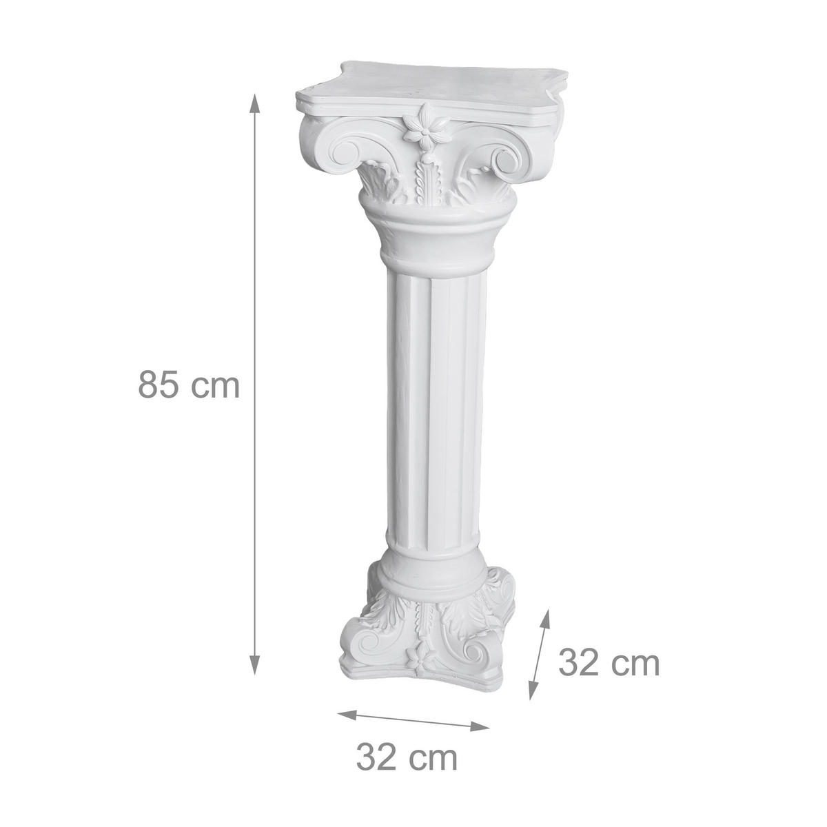 STĹP. - biela, plast (32/32/85cm) - Relaxdays