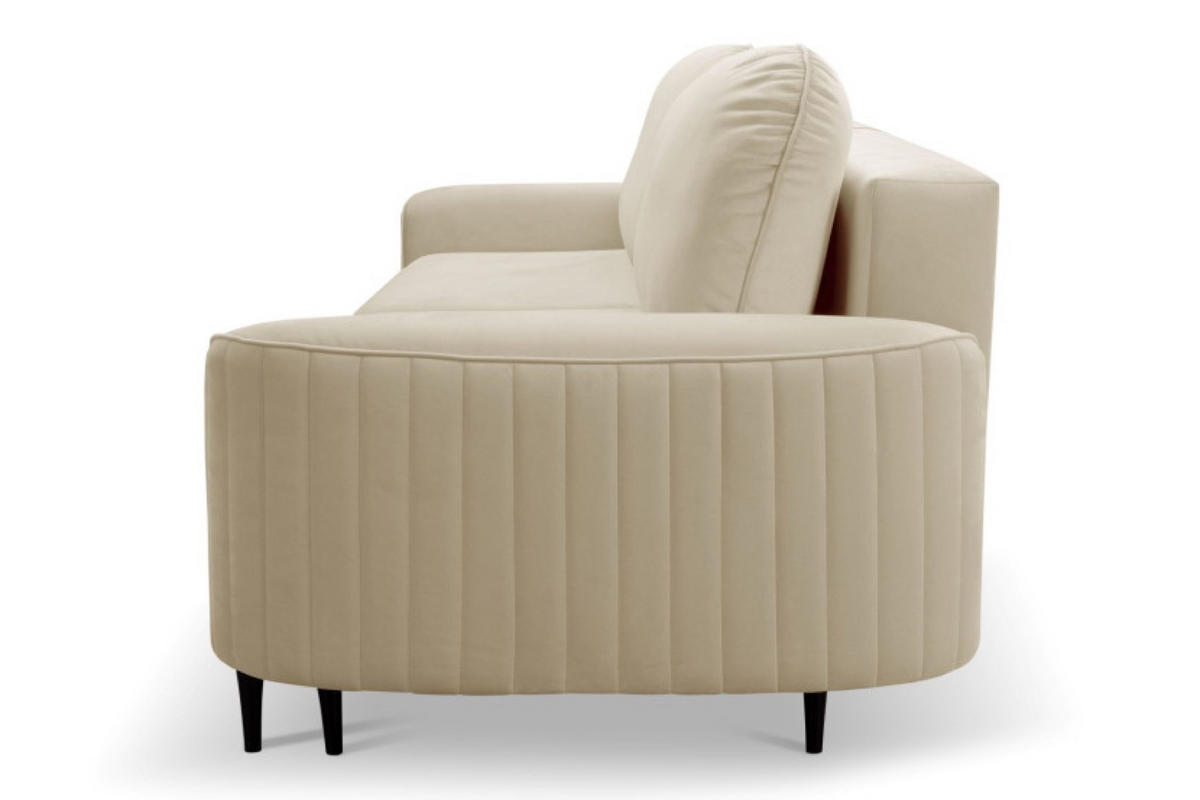 SOFA Beige ANES Ausziehbar Drei-Sitzer - Beige, Textil (244/92/102cm) - Sepro Meble