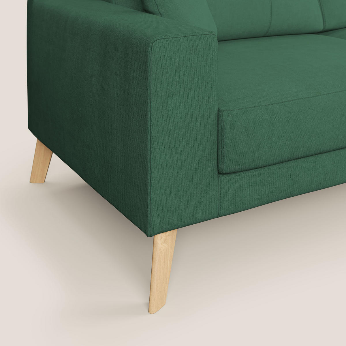 LINEARSOFA Danish - Grün, Textil (206/95/91cm) - Divani.store