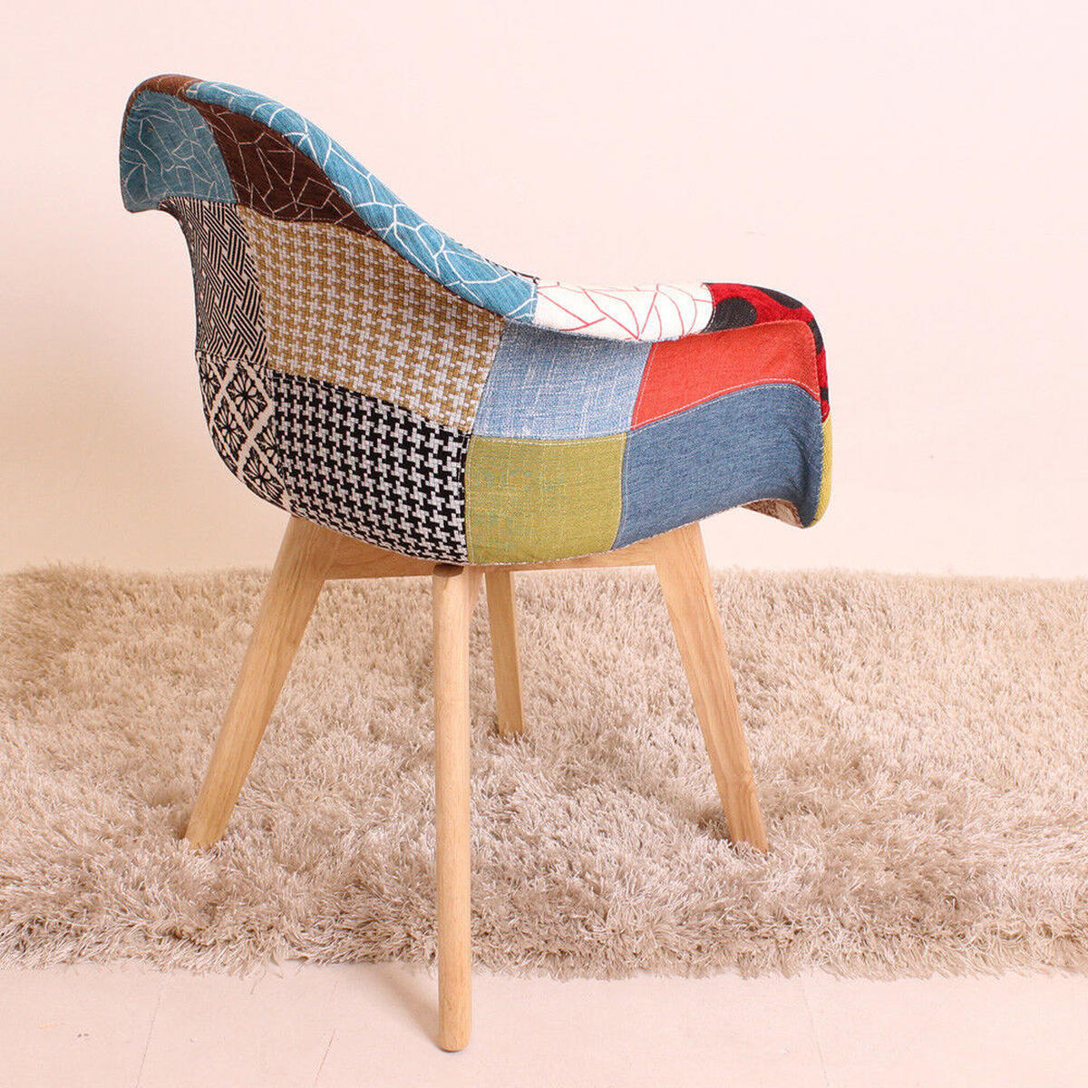 ARMLEHNSTUHL Stoff Mehrfarbig - Multicolor, Holz (63/83/50cm) - Life Interiors