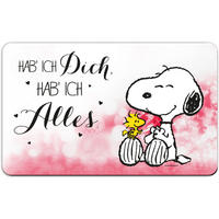 BRETTCHEN The Peanuts Snoopy Hab ich dich, hab ich alles Weiß/Rosa 14,5 x 23,5 cm - Multicolor, Kunststoff (14.5/23.5cm) - United Labels