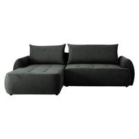 ECKSCHLAFSOFA Bueno II, Seite: Links - Dunkelgrau/Schwarz, Holz/Textil (280/185cm) - MIRJAN24