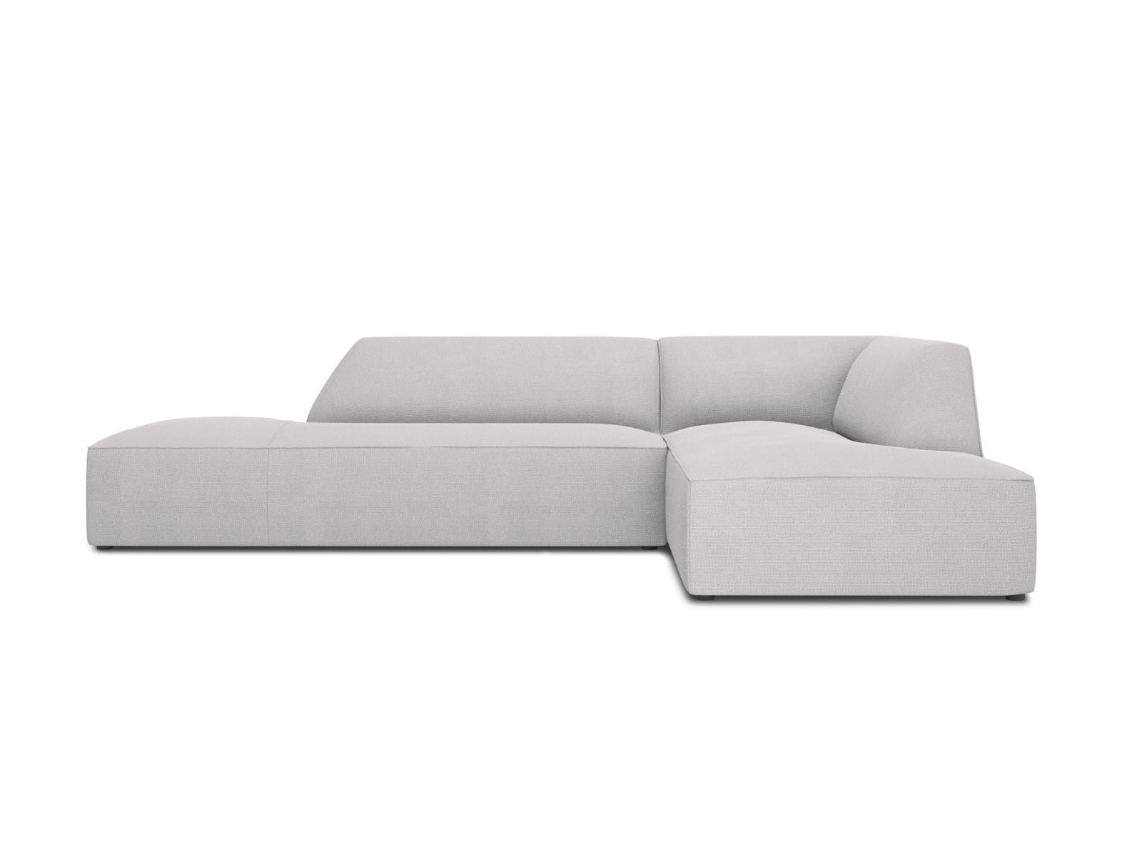 ECKSOFA rechts Ruby aus strukturiertem Stoff hellgrau 4 Sitzplätze - Hellgrau, Textil (180/273cm) - Micadoni