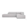 ECKSOFA rechts Ruby aus strukturiertem Stoff hellgrau 4 Sitzplätze - Hellgrau, Textil (180/273cm) - Micadoni