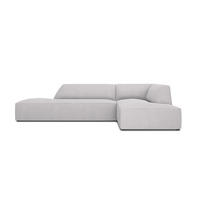 ECKSOFA rechts Ruby aus strukturiertem Stoff hellgrau 4 Sitzplätze - Hellgrau, Textil (180/273cm) - Micadoni