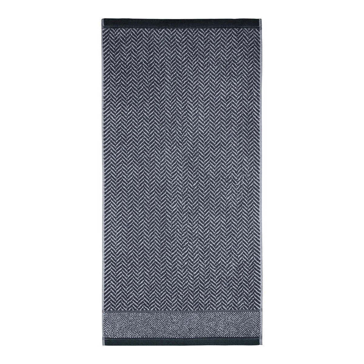 HANDTUCH 2er Set Italiana Anthrazit - Anthrazit, Textil (50/100cm) - Herzbach Home