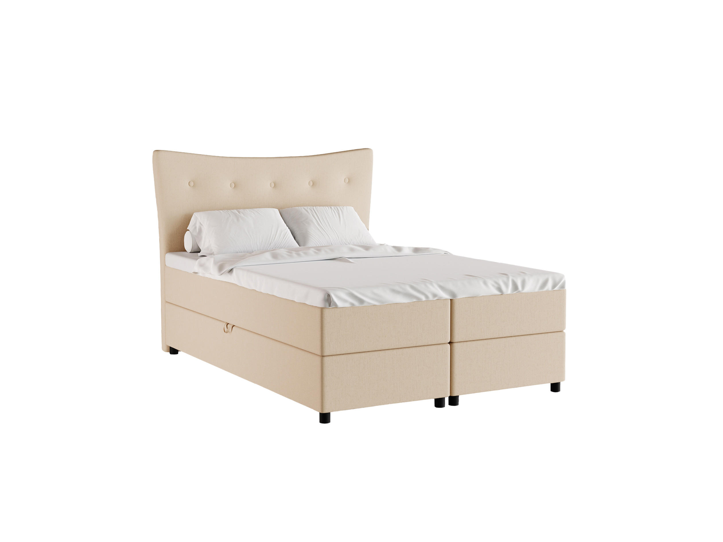 BOXBETT Nevada 140 x 200 cm Doppelbett mit hochwertiger Bonell-Matratze und Topper - Dunkelgrau - Dunkelgrau, Holz (140/200cm) - Homesy