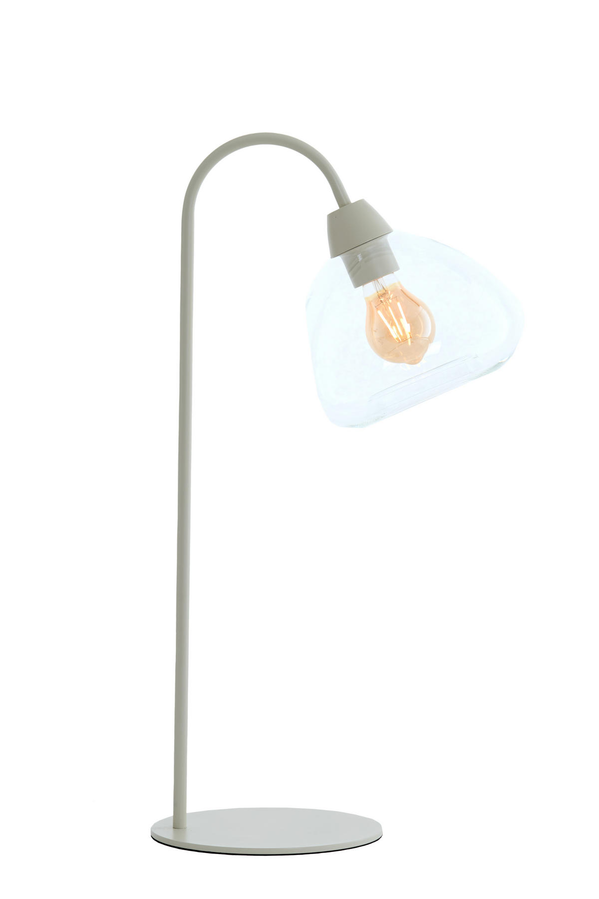 TISCHLAMPE Bisho Weiß Ø31,5/61 cm - Weiß, Glas (31.5/20/61cm) - Light & Living