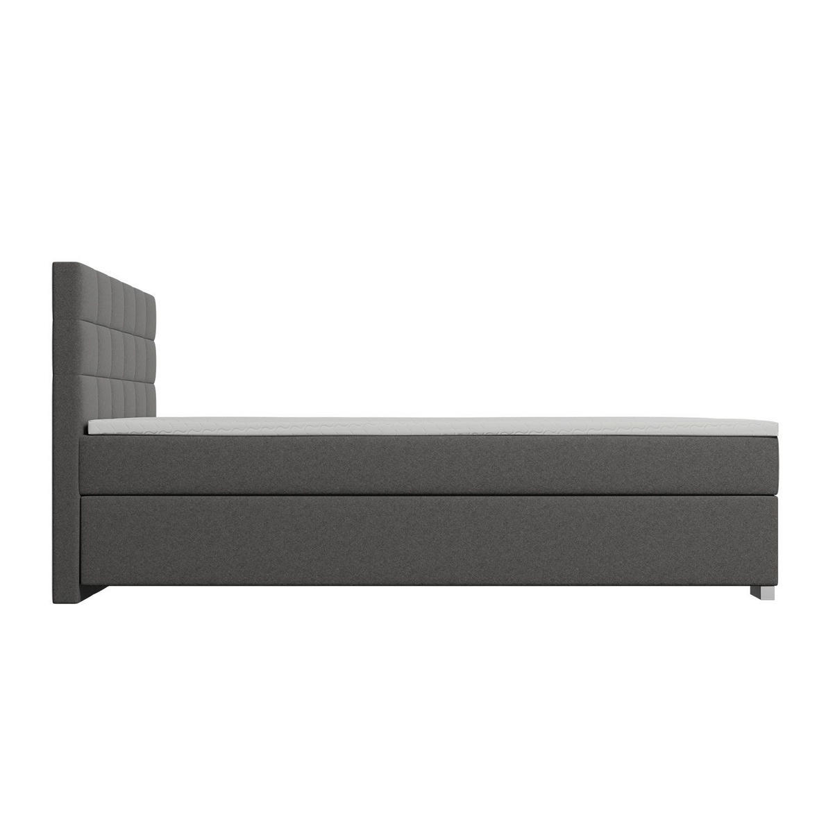 BOXBETT Seattle hellgrau 180x200 cm Malmo-Stoff - Hellgrau, Textil (180/200cm) - Juskys
