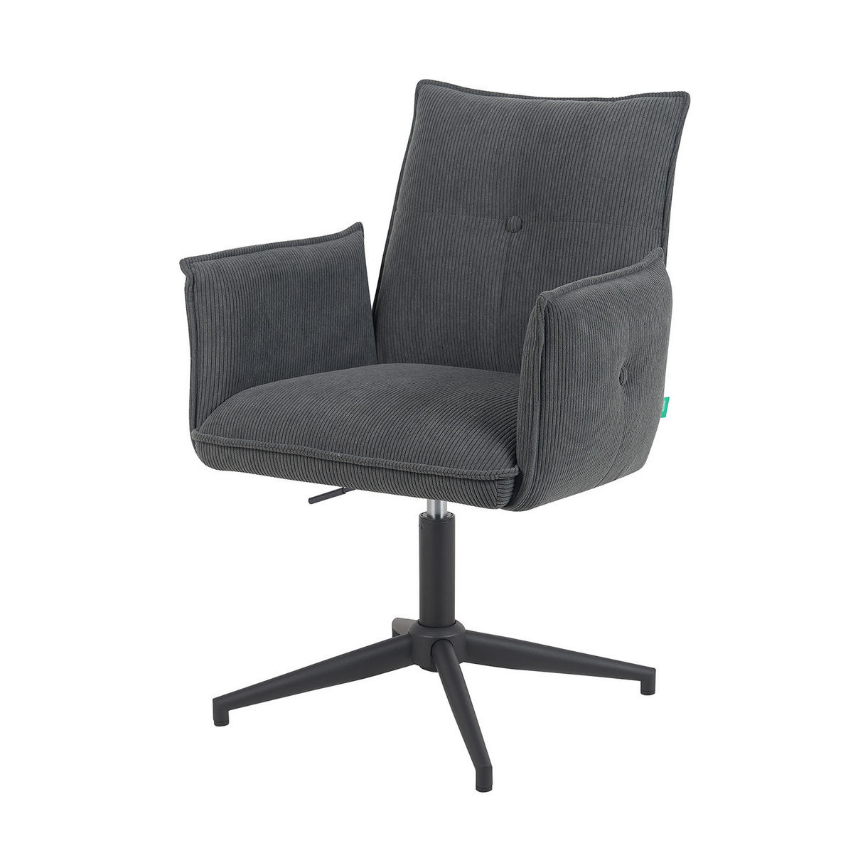 BÜROSTUHL Mika-Till - Anthrazit/Schwarz, Textil/Metall (60/85/63cm) - DUBI Möbel