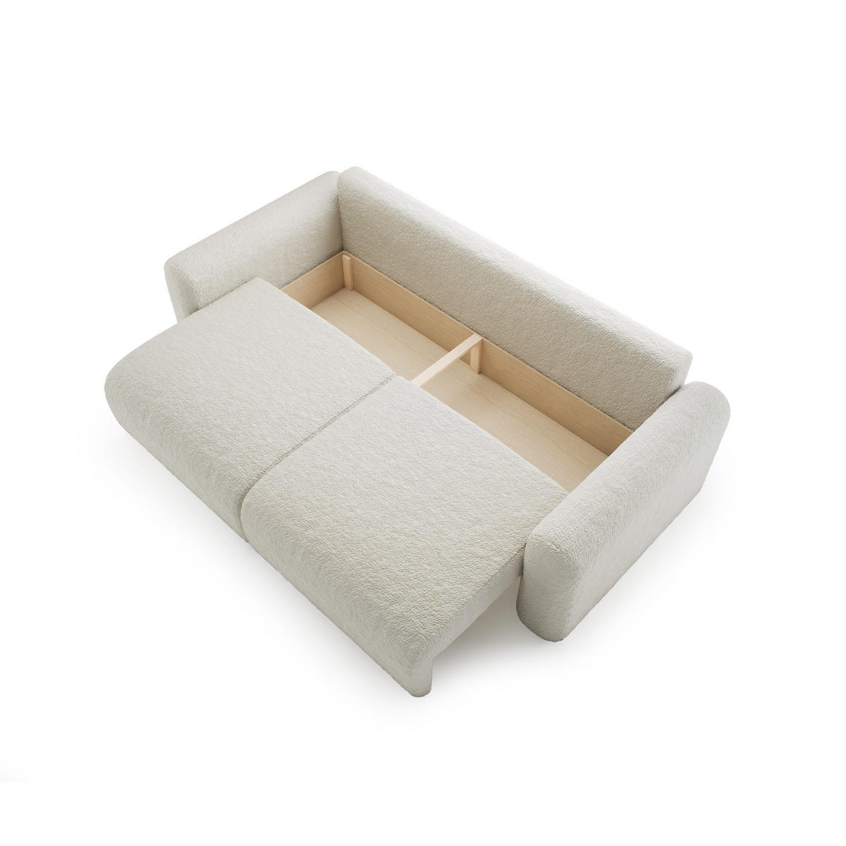SOFA mit Schlaffunktion Thekla, Creme - Creme, Textil (246/70/100cm) - Fedve